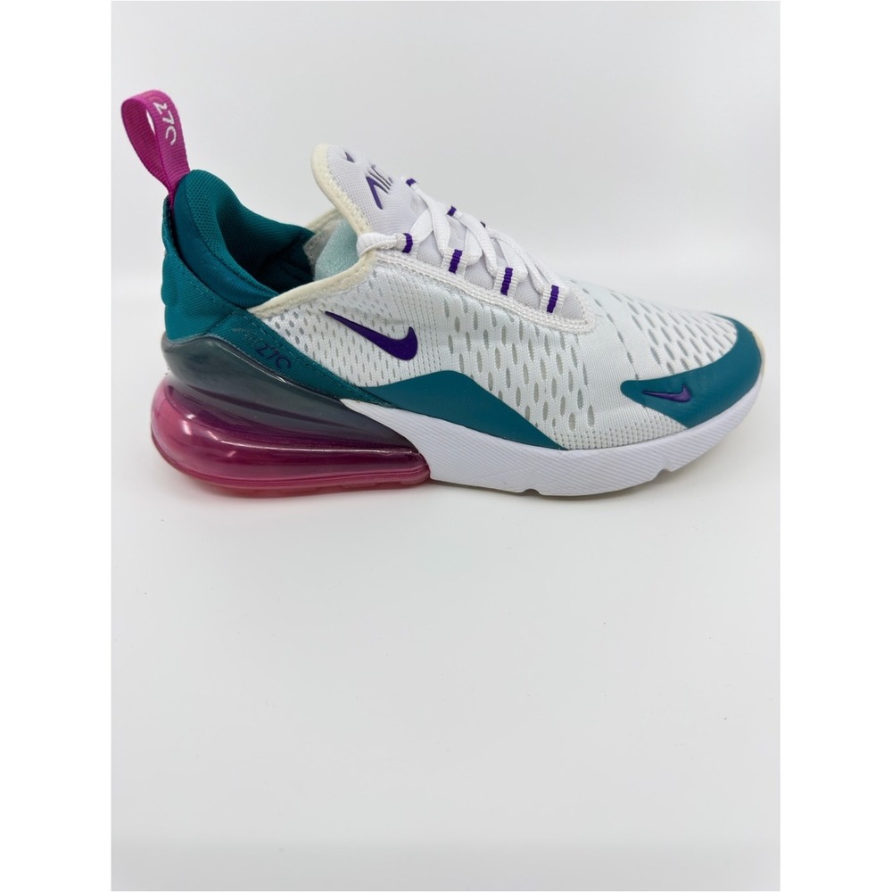 Nike Women's Air Max 270 SZ 6 Teal Purple Pink AH6789-108 - Picture 5 of 10